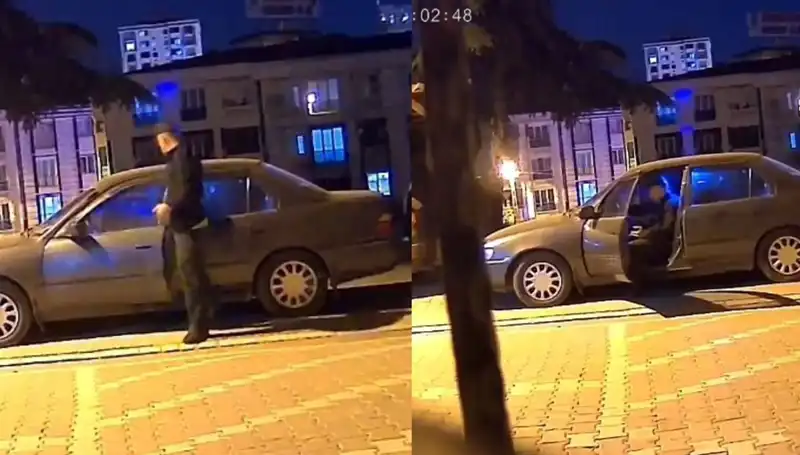 Park Halindeki Aracı Saniyeler İçinde Çalan Hırsız Kameralara Yakalandı