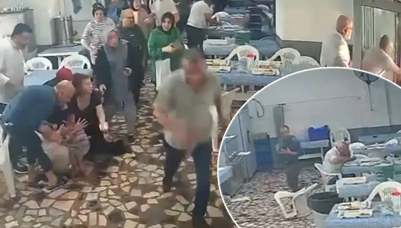 Yemekhanede Deprem Anı: Hızla Kaçanlar ve Yemeğini Bırakmayanlar
