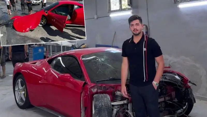 15 Milyonluk Ferrari Hurdaya Döndü: Sahibi Gözyaşları İçinde