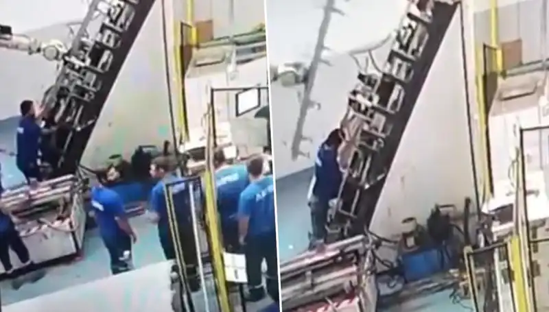 Fabrikada Korkunç Kaza! Makine İşçinin Sırtına Saplandı