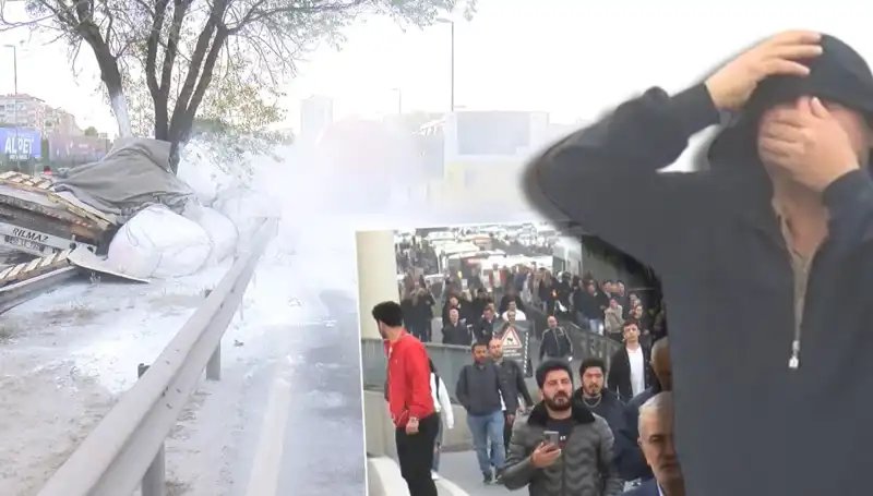 D-100'de Trafiği Felç Eeden Şok Edici Kaza! Alçı Yüklü TIR Bariyerlere Çarptı
